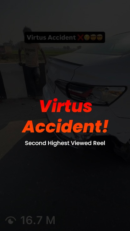 Second top performing reel thumbnail — Virtus Accident! (16.7M views)